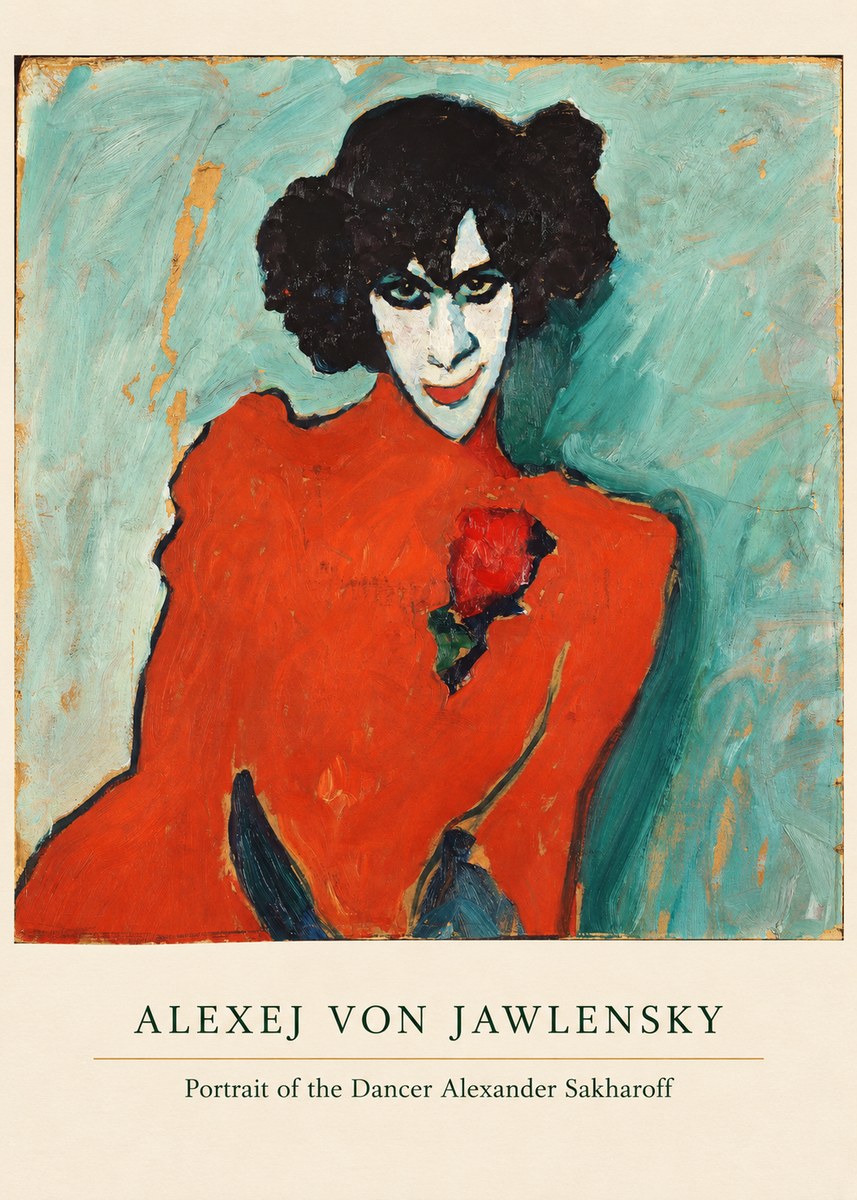 Alexej von Jawlensky Portrait of the Dancer Alexander Sakharoff No5 - Póster