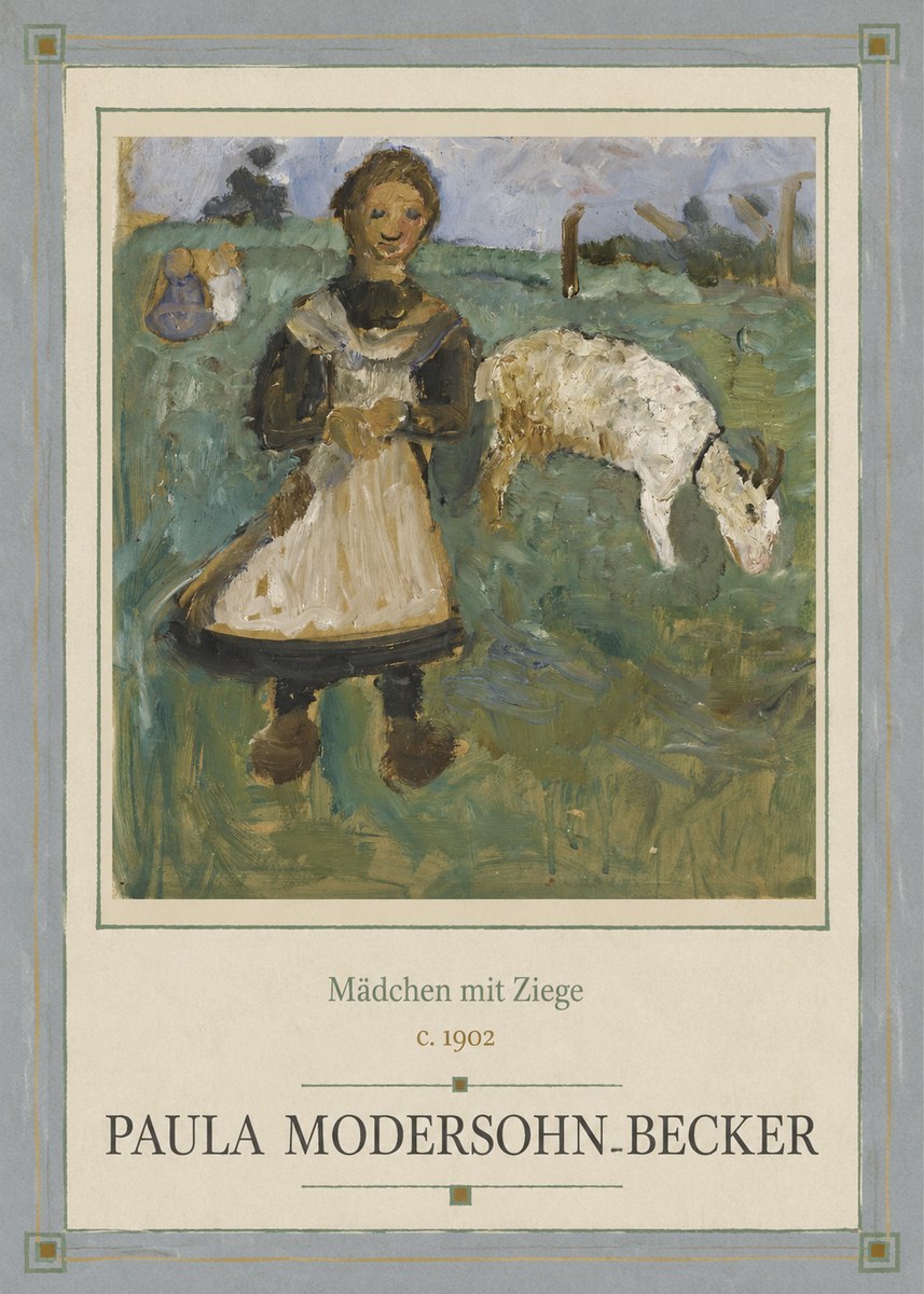 Paula Modersohn-Becker Mädchen Mit Ziege No1 - Póster