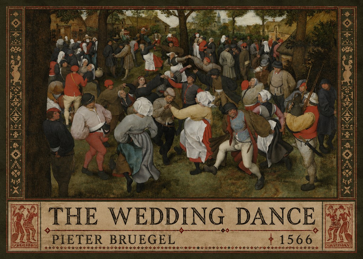 Pieter Bruegel The Wedding Dance I No2 - Póster