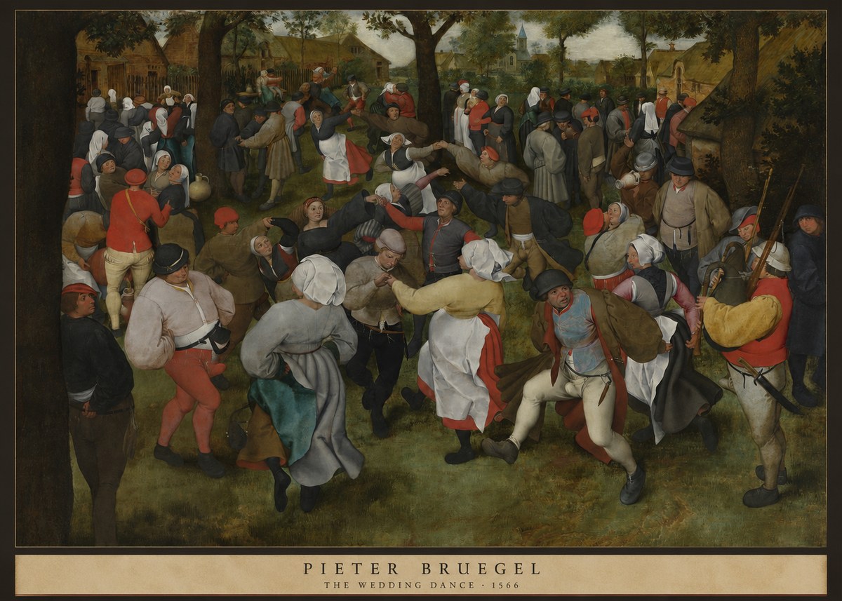 Pieter Bruegel The Wedding Dance I No6 - Póster