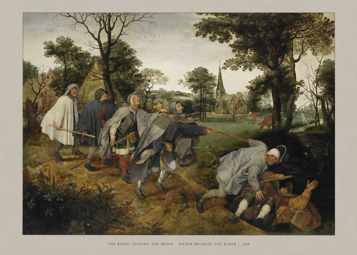 Pieter Bruegel The Blind Leading the Blind I No5 - Póster