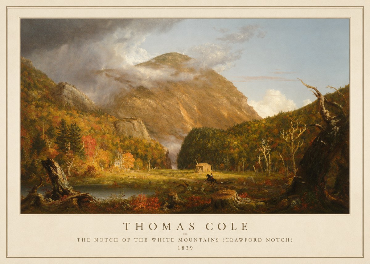 Thomas Cole The Notch of the White Mountains (Crawford Notch) No1 - Póster