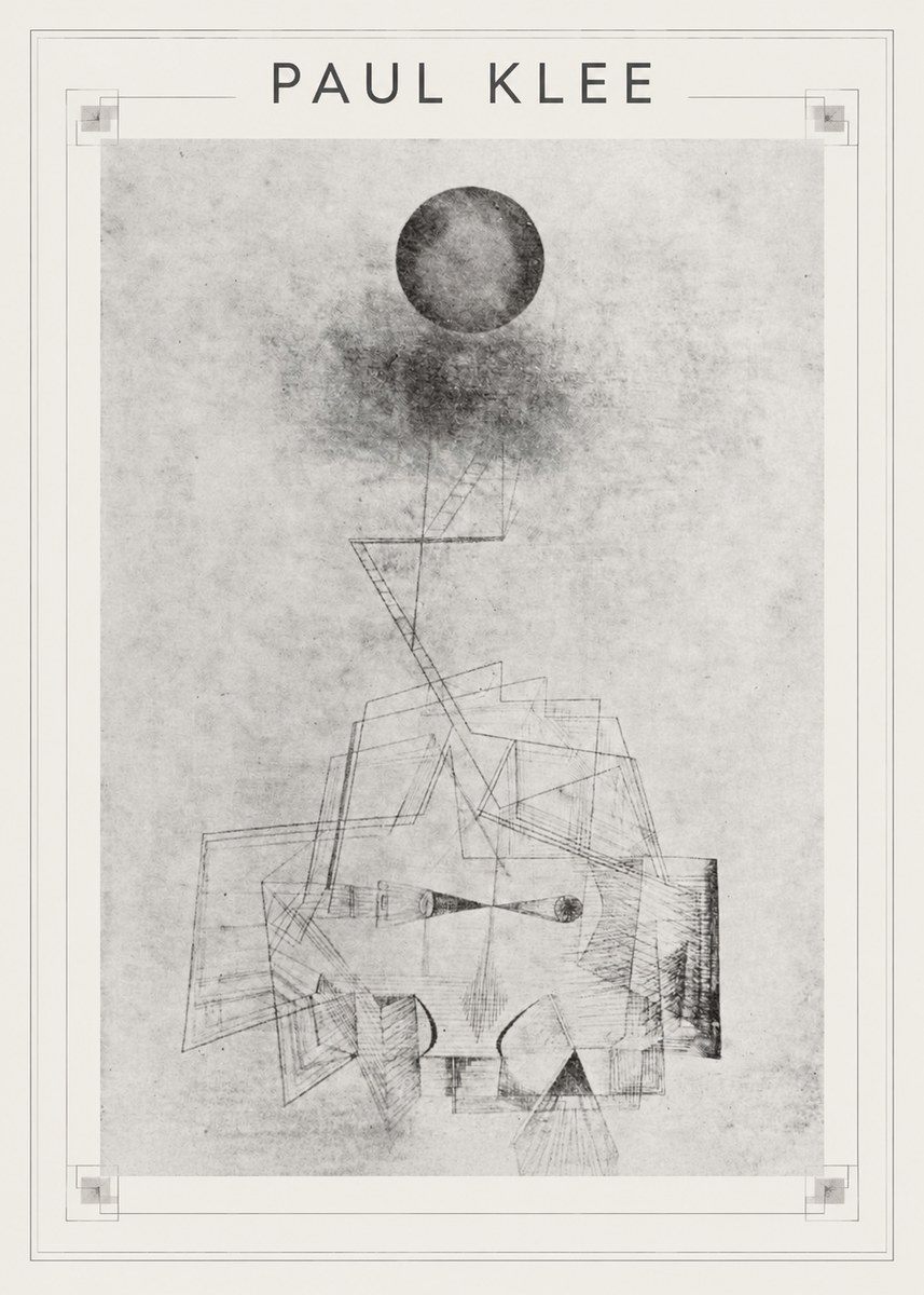 Paul Klee Abstract Study with Sphere and Ladder No1 - Póster