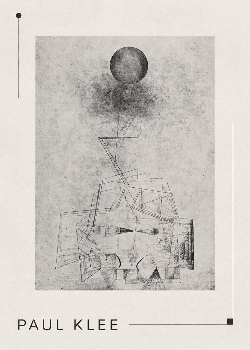 Paul Klee Abstract Study with Sphere and Ladder No3 - Póster