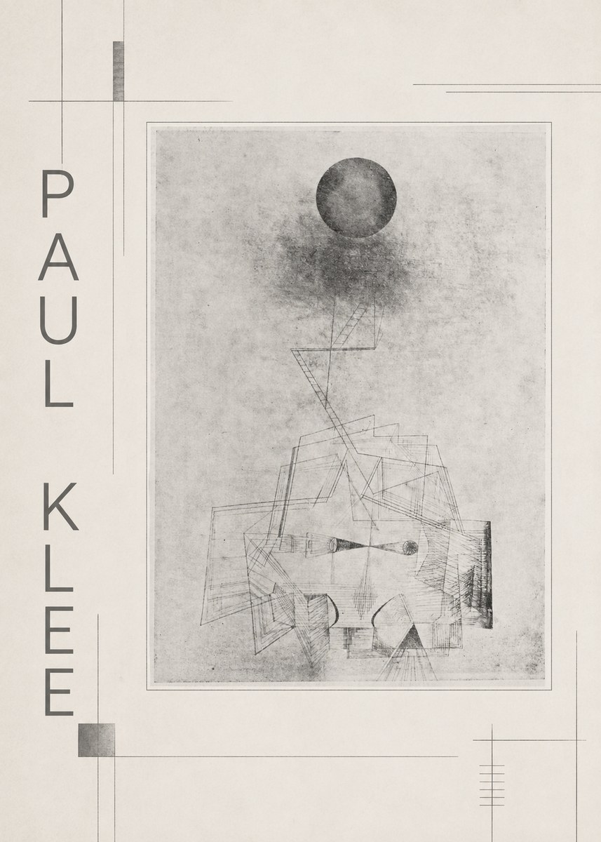 Paul Klee Abstract Study with Sphere and Ladder No4 - Póster
