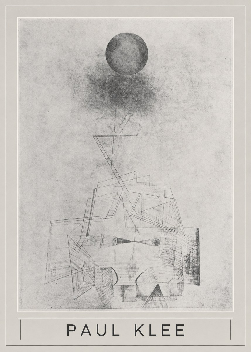 Paul Klee Abstract Study with Sphere and Ladder No5 - Póster