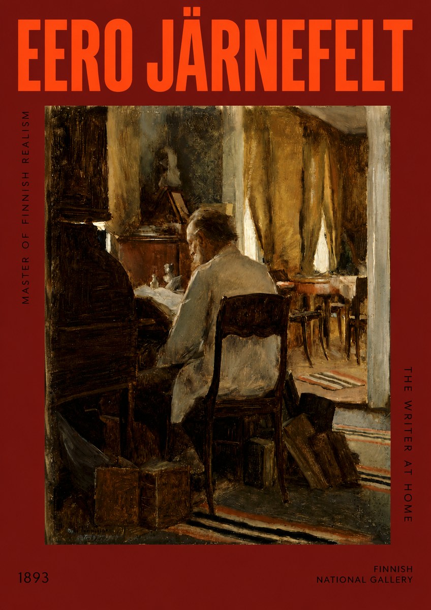 Eero Järnefelt The Writer at Home No2 - Póster