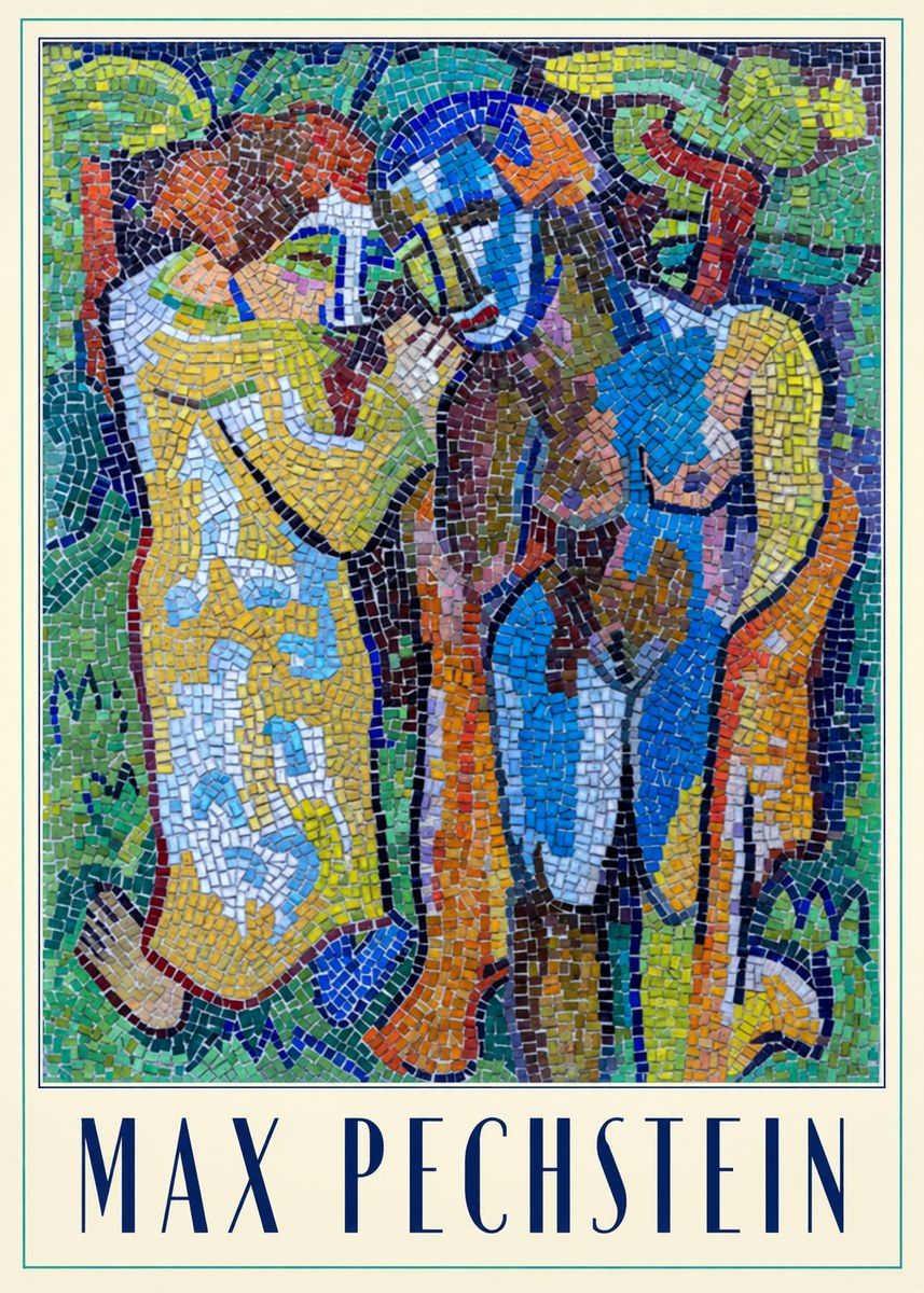 Max Pechstein Couple in Mosaic No2 - Póster