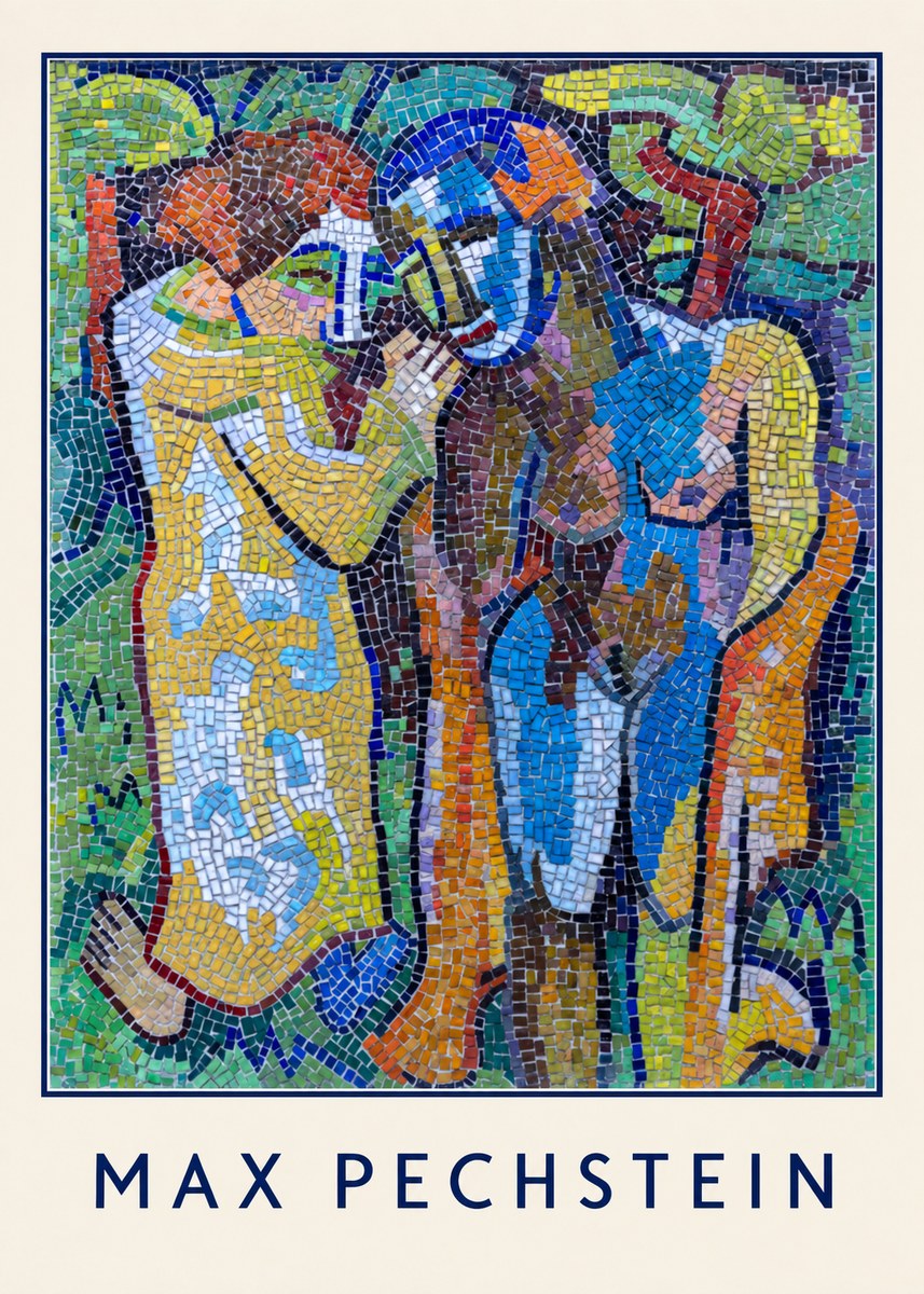 Max Pechstein Couple in Mosaic No4 - Póster