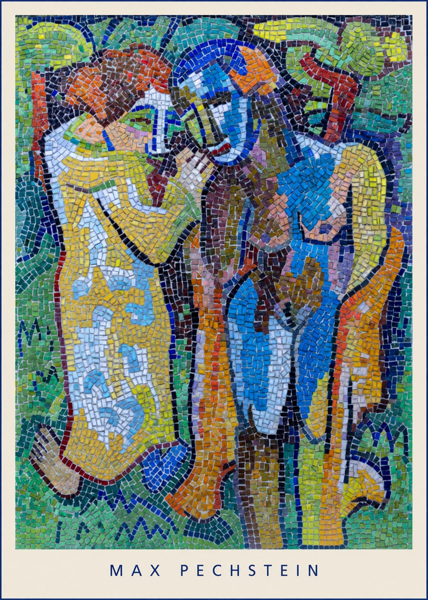 Max Pechstein Couple in Mosaic No5 - Póster
