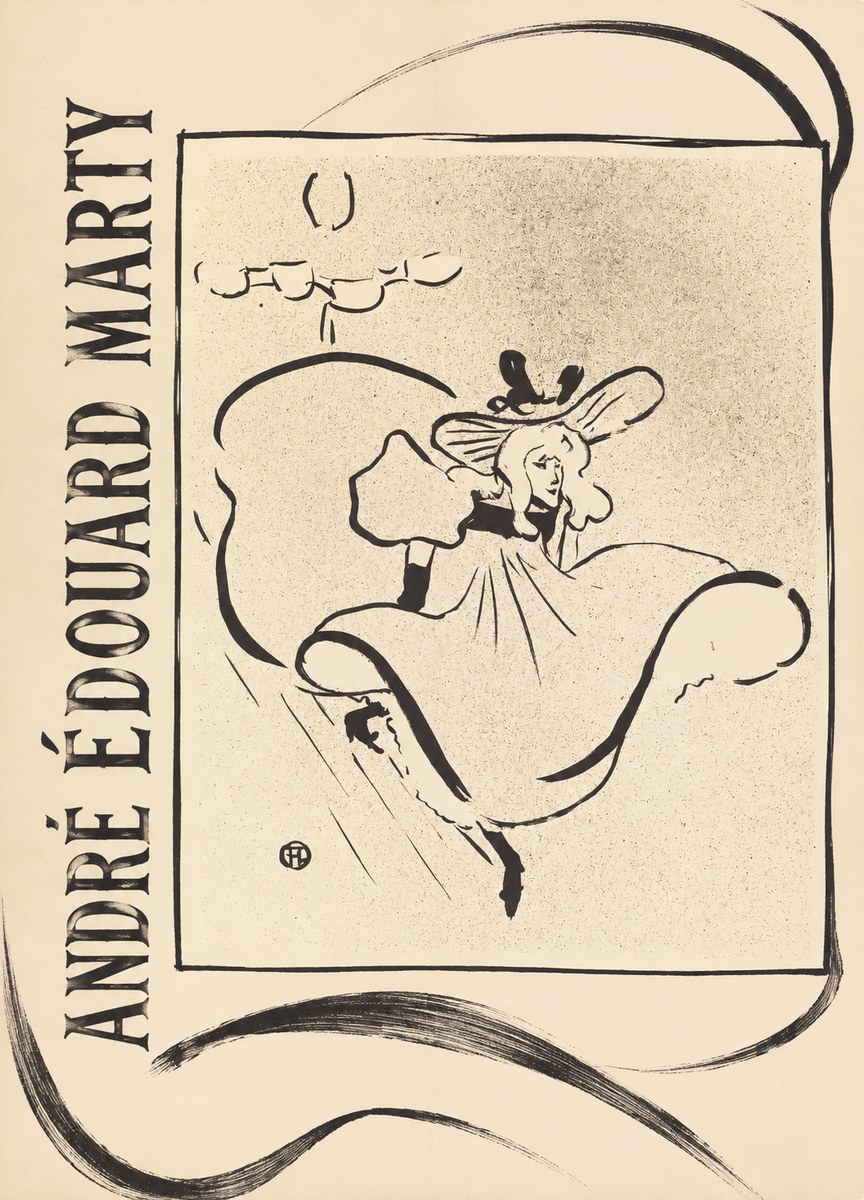 André Édouard Marty Elegant Woman with Hat No3 - Póster