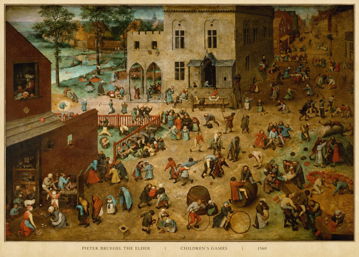 Pieter Bruegel Children's Games II No5 - Póster