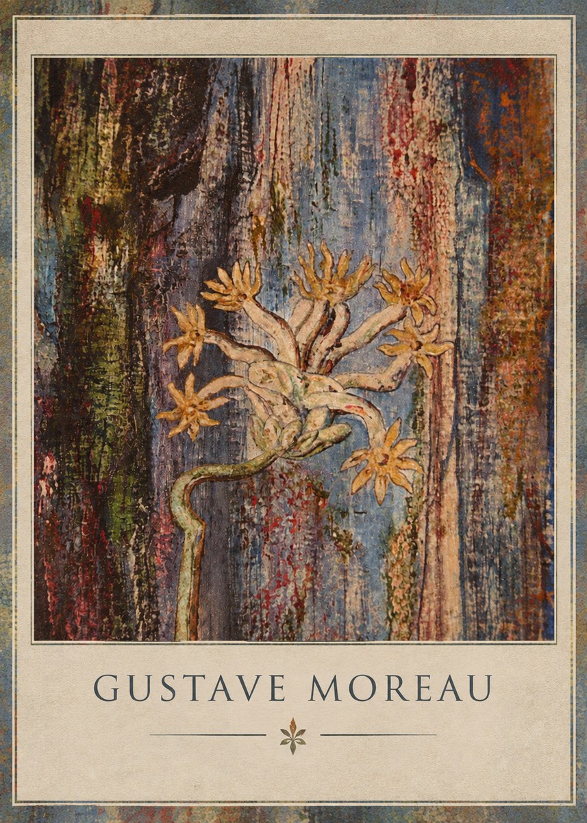 Gustave Moreau Fleur Mystérieuse No2 - Póster