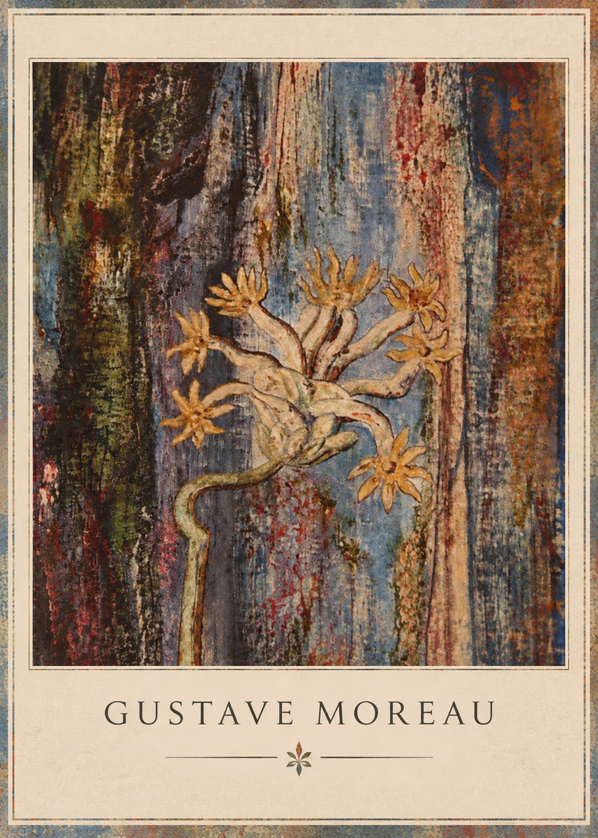 Gustave Moreau Fleur Mystérieuse No3 - Póster