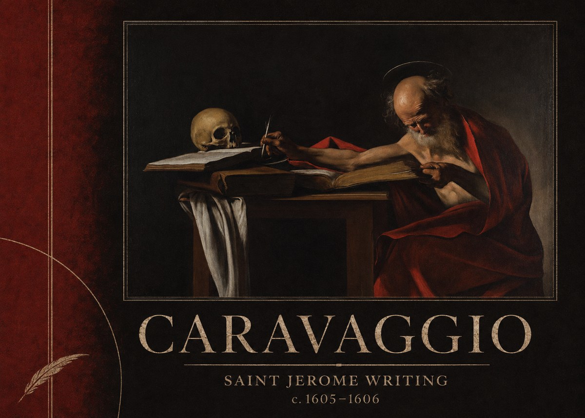 Michelangelo Merisi da Caravaggio Saint Jerome Writing I No2 - Póster