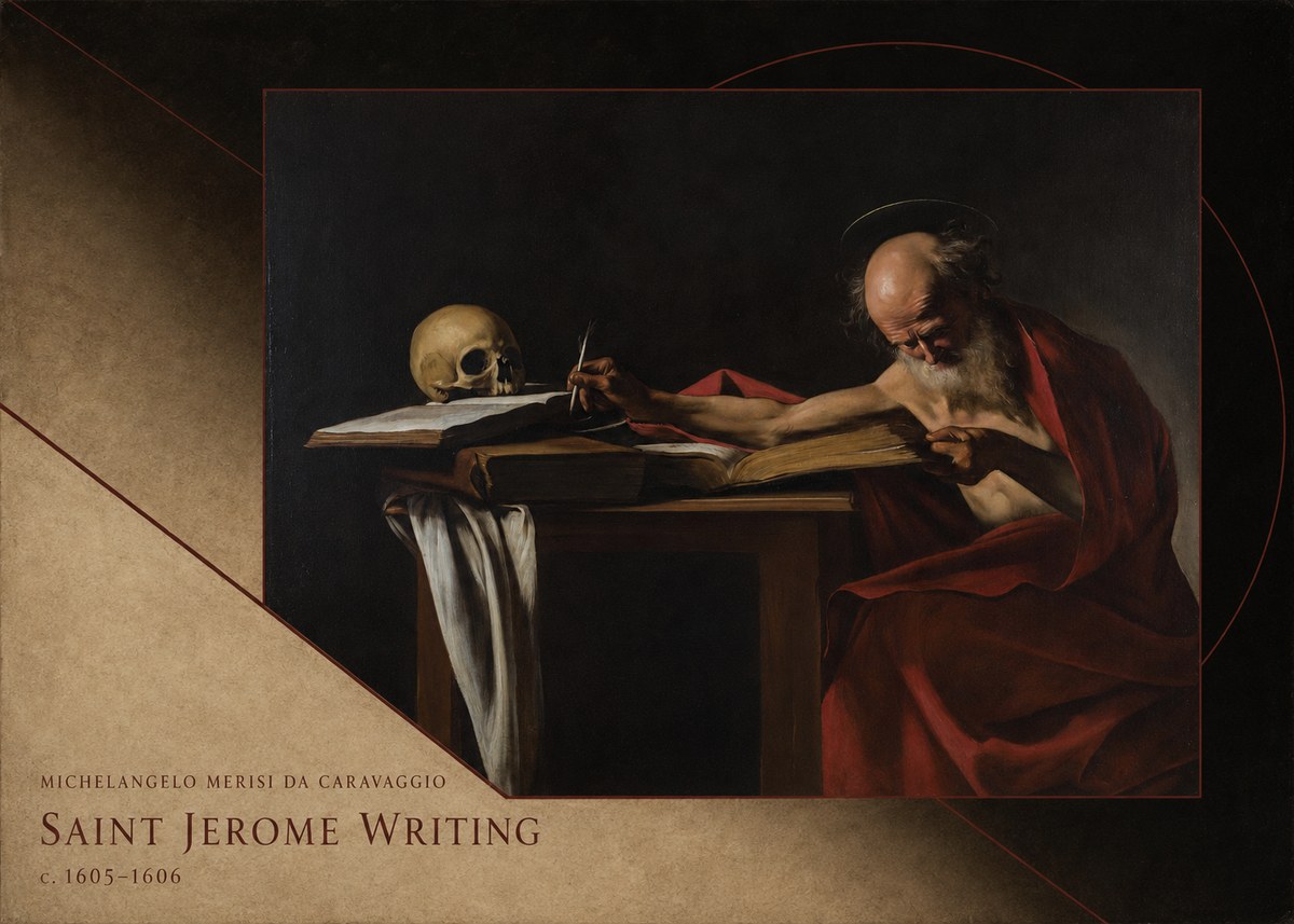 Michelangelo Merisi da Caravaggio Saint Jerome Writing I No3 - Póster