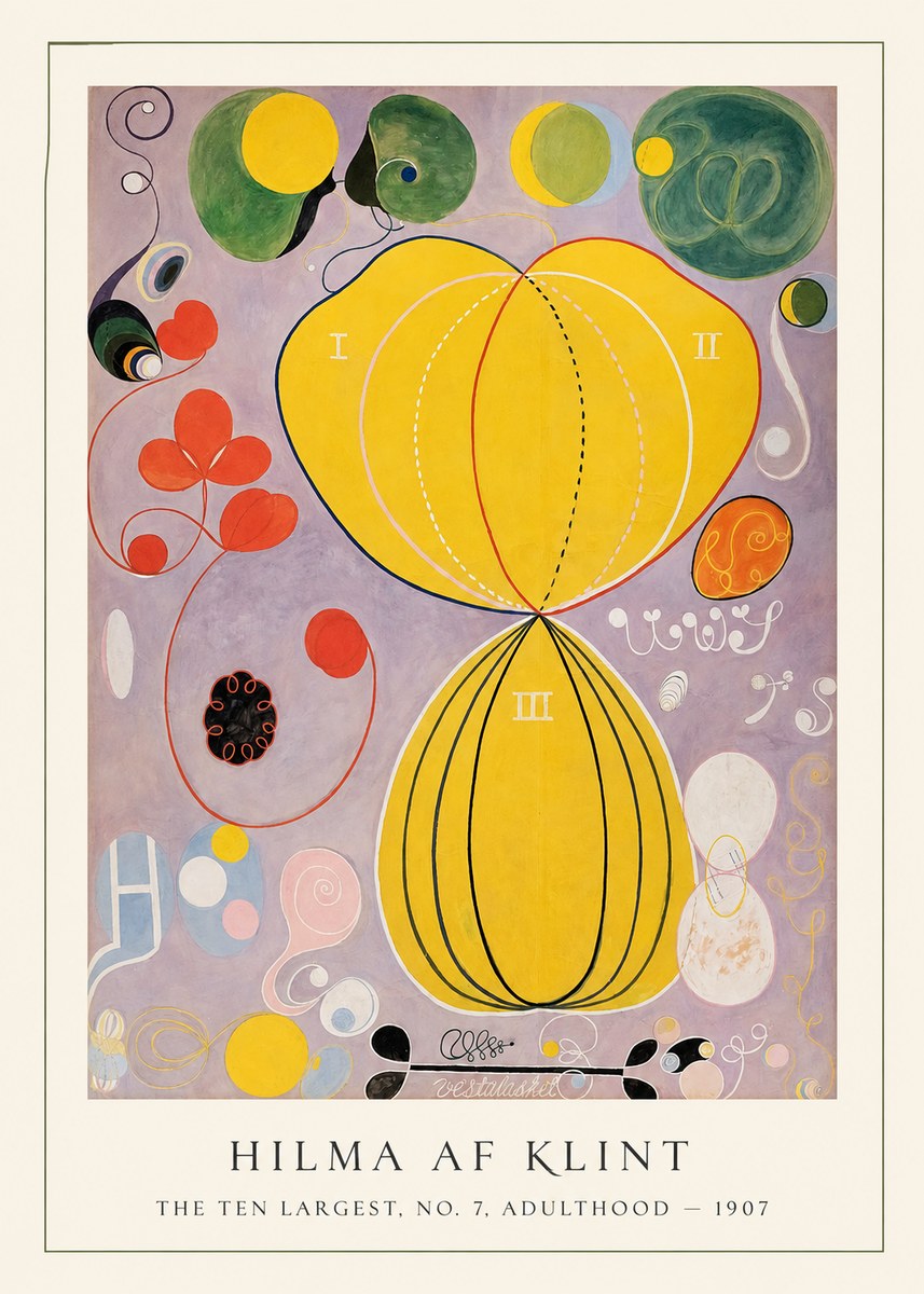 Hilma af Klint The Ten Largest, No. 7, Adulthood No1 - Póster