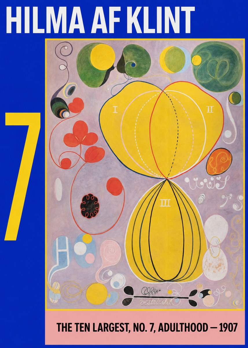 Hilma af Klint The Ten Largest, No. 7, Adulthood No3 - Póster