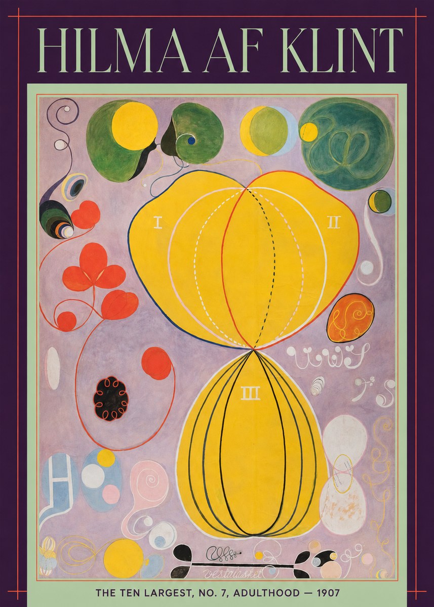 Hilma af Klint The Ten Largest, No. 7, Adulthood No6 - Póster