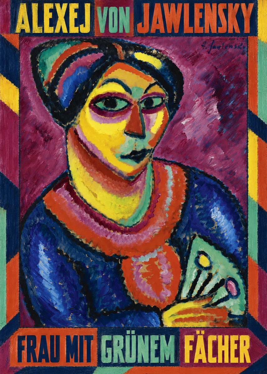Alexej von Jawlensky Frau Mit Grünem Fächer No1 - Póster