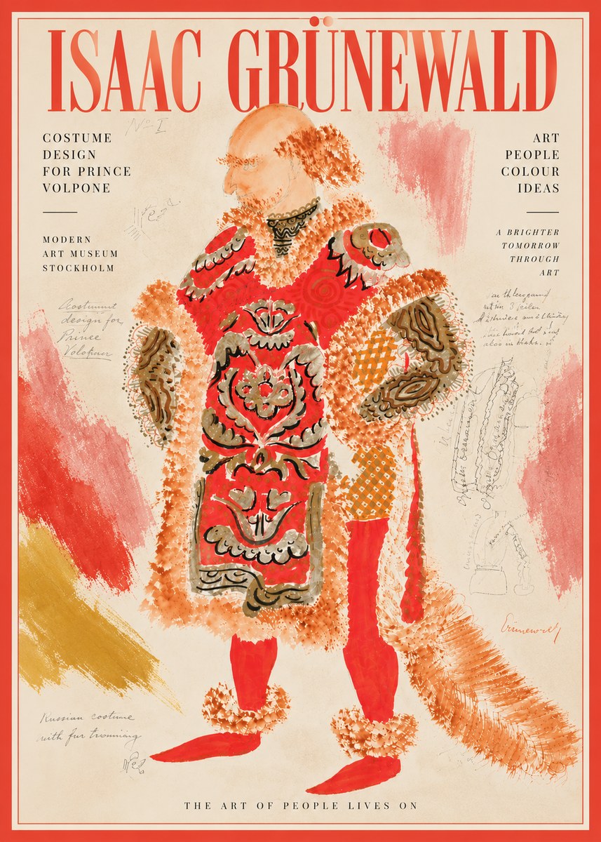Isaac Grünewald Costume Design for a Theatre Production No6 - Póster