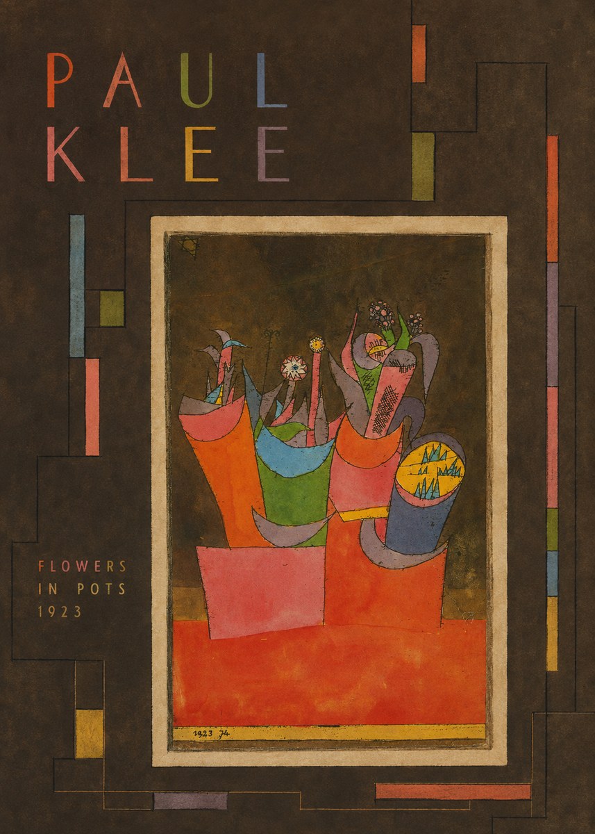Paul Klee Flowers in Pots No3 - Póster