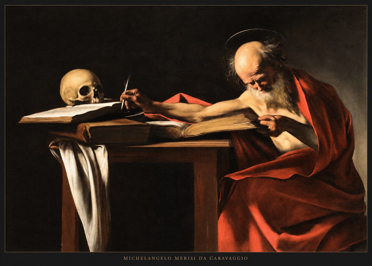 Michelangelo Merisi da Caravaggio Saint Jerome Writing II No5 - Póster