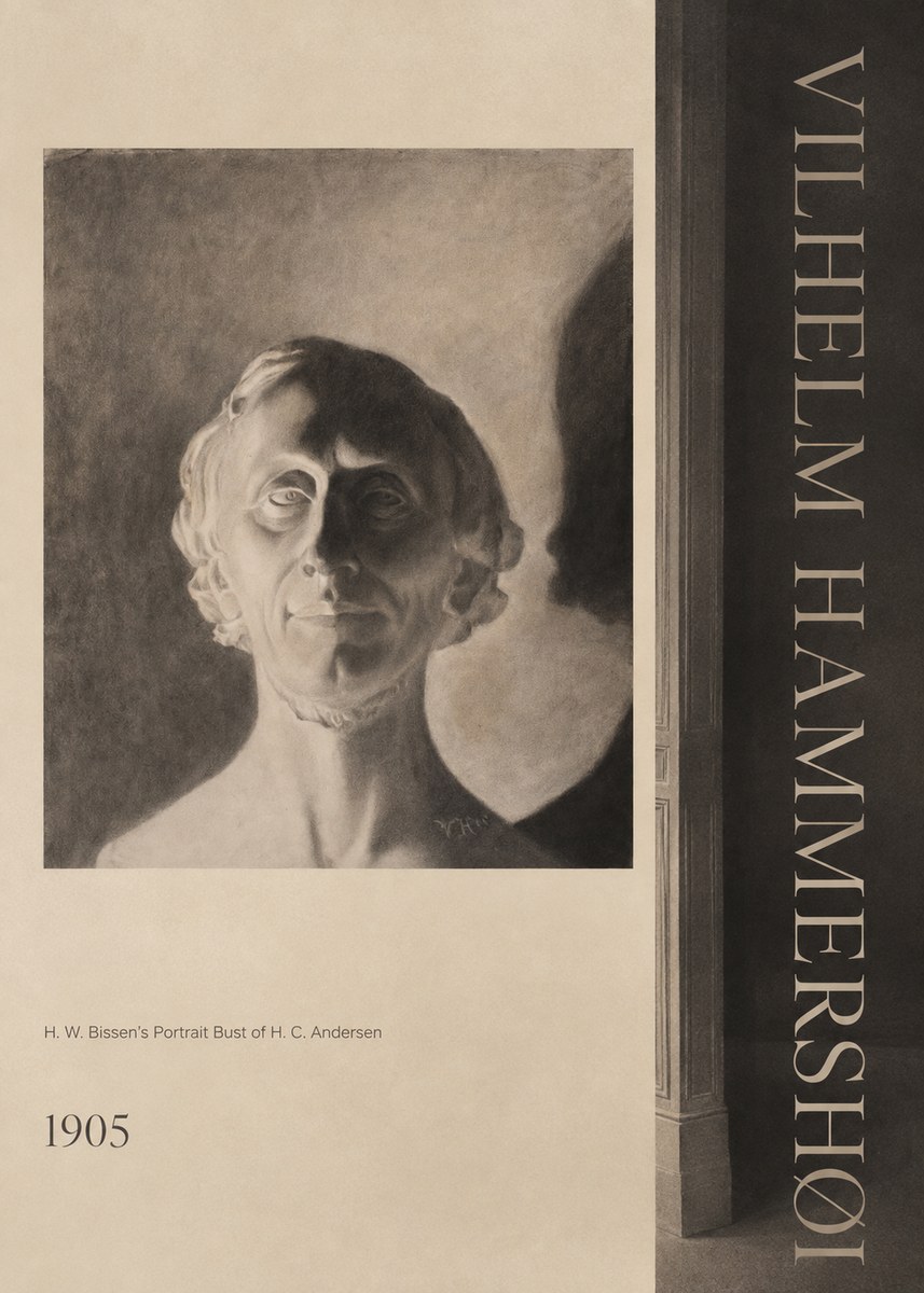 Vilhelm Hammershøi H. W. Bissen's Portrait Bust of H. C. Andersen No2 - Póster