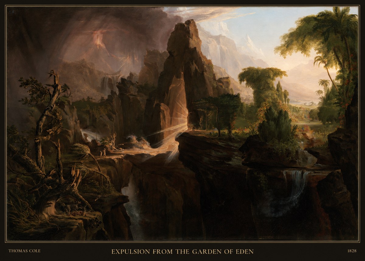 Thomas Cole Expulsion from the Garden of Eden II No5 - Póster