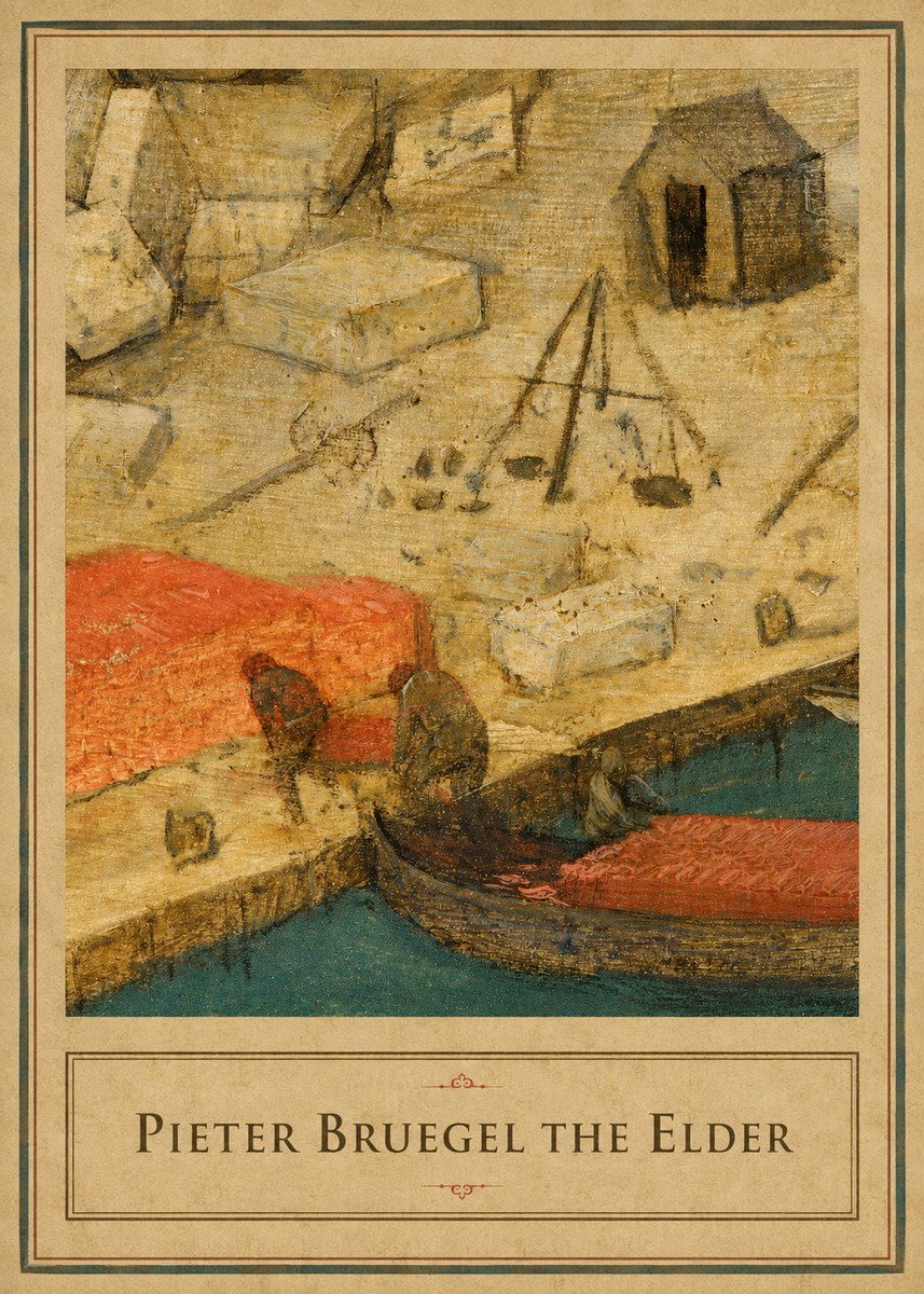 Pieter Bruegel A Harbor Scene Detail No1 - Póster
