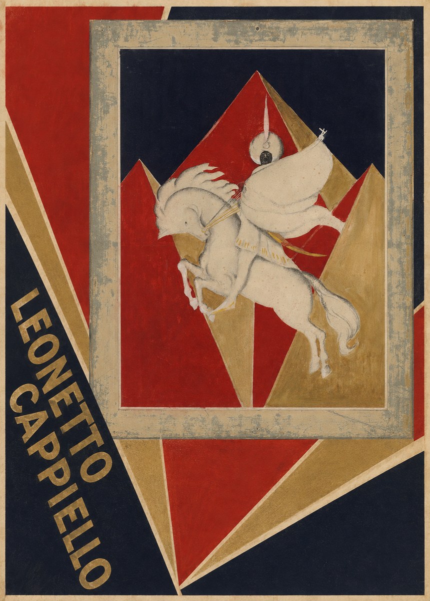 Leonetto Cappiello Rider on a White Horse No2 - Póster