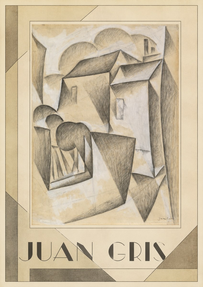 Juan Gris Houses in Paris No1 - Póster