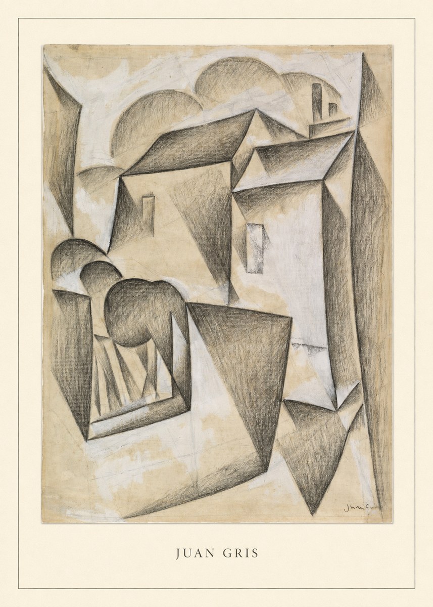 Juan Gris Houses in Paris No3 - Póster