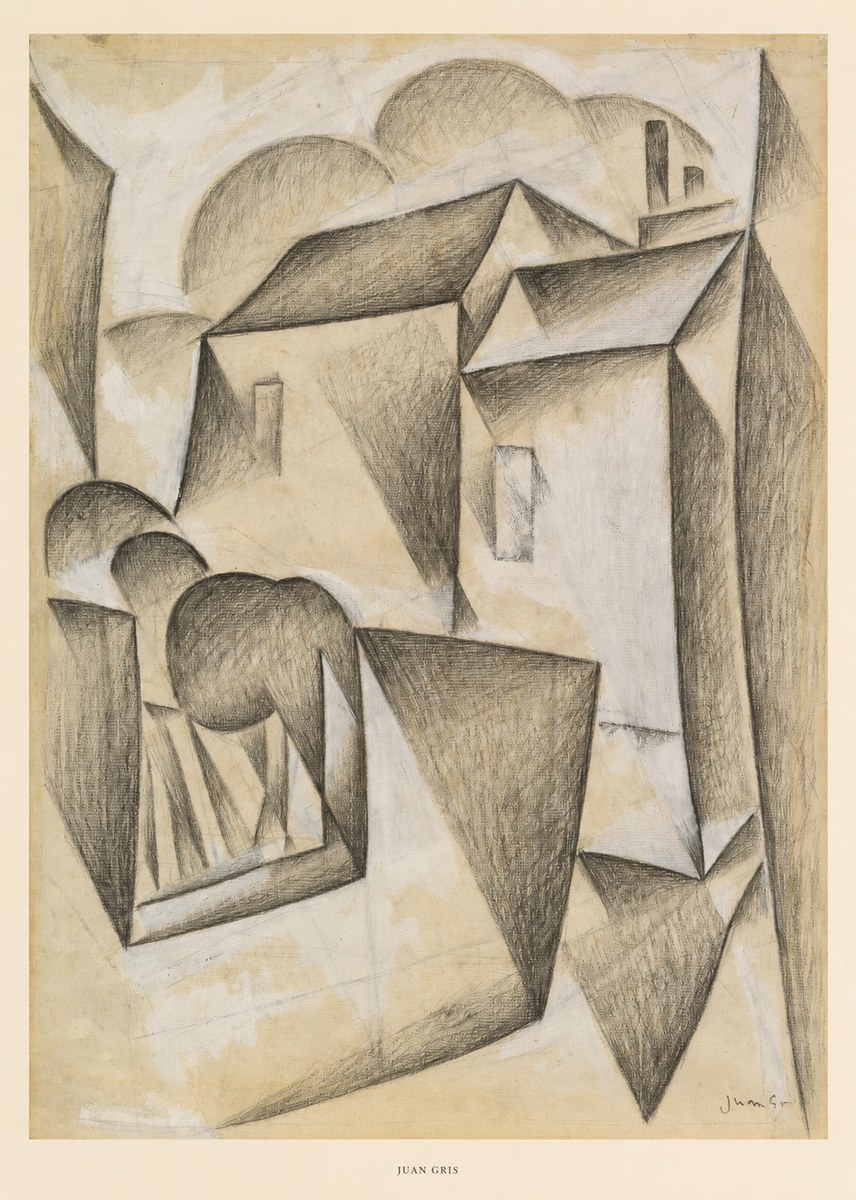 Juan Gris Houses in Paris No5 - Póster