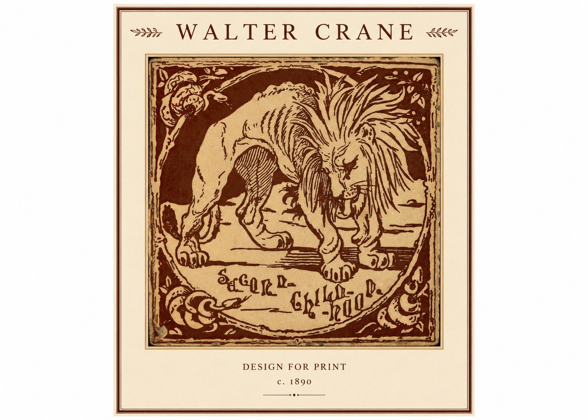 Walter Crane Sacred Childhood No1 - Póster