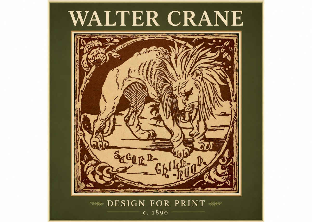 Walter Crane Sacred Childhood No2 - Póster