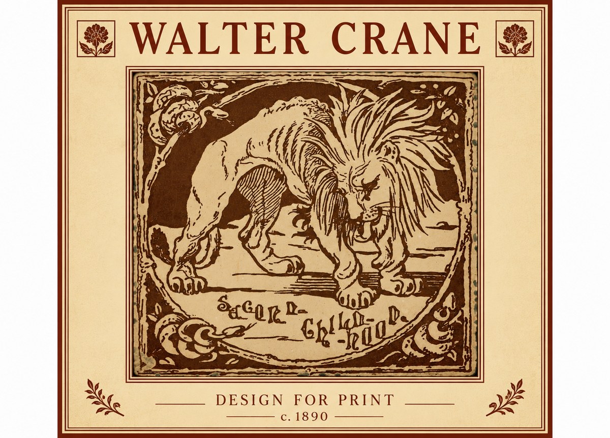Walter Crane Sacred Childhood No6 - Póster
