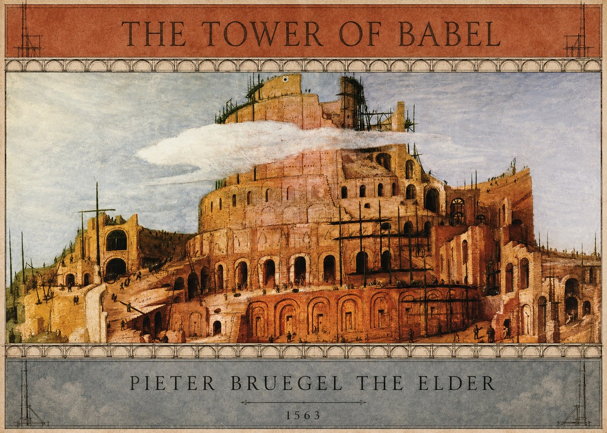 Pieter Bruegel The Tower of Babel XI No3 - Póster