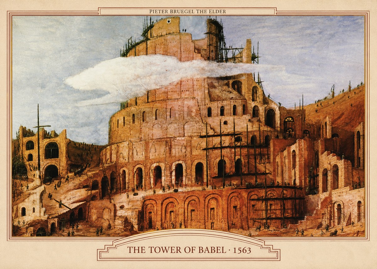 Pieter Bruegel The Tower of Babel XI No5 - Póster
