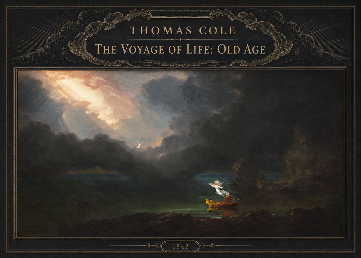 Thomas Cole The Voyage of Life: Old Age III No6 - Póster