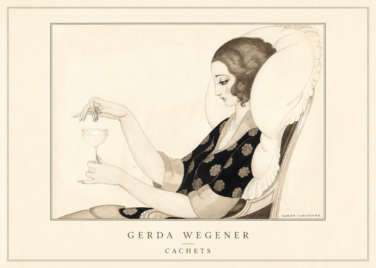 Gerda Wegener Cachets No4 - Póster