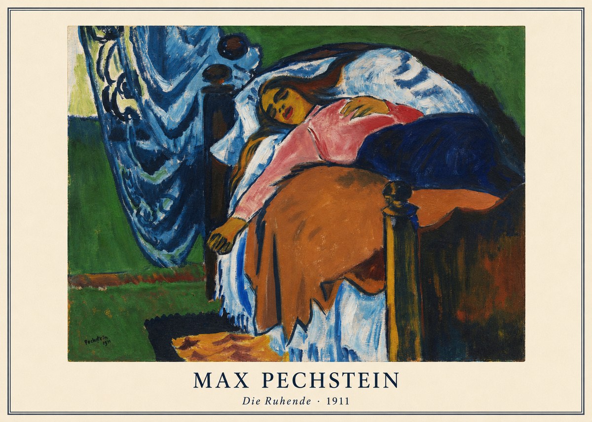 Max Pechstein Die Ruhende No4 - Póster