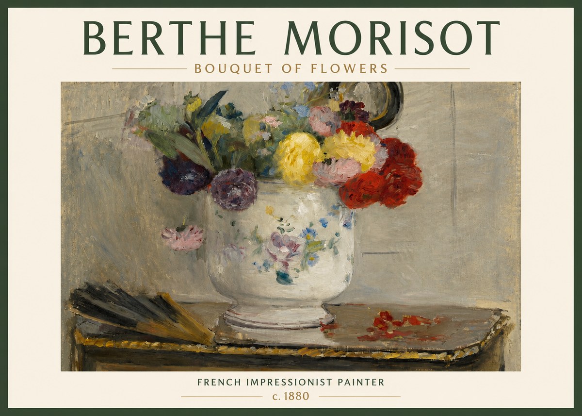 Berthe Morisot Bouquet of Flowers No3 - Póster
