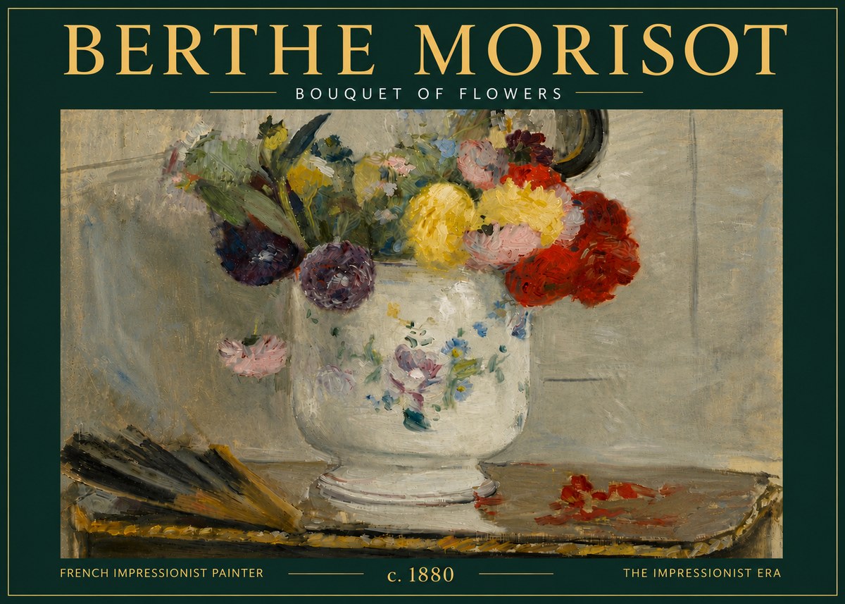 Berthe Morisot Bouquet of Flowers No6 - Póster