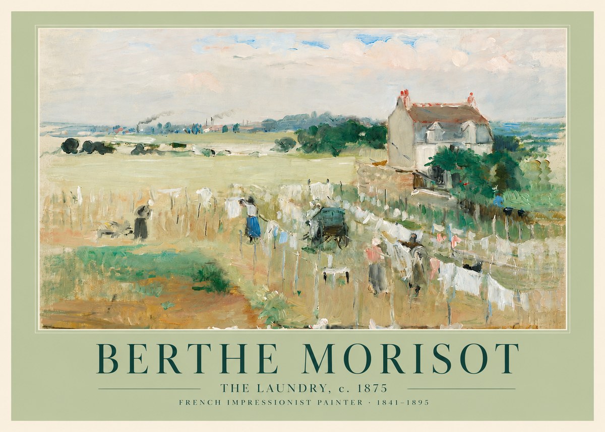 Berthe Morisot The Laundry No4 - Póster