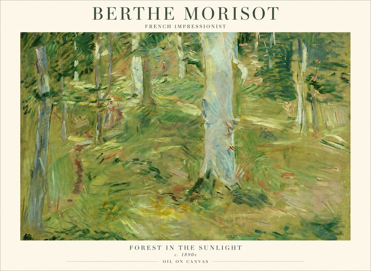 Berthe Morisot Forest in the Sunlight No1 - Póster