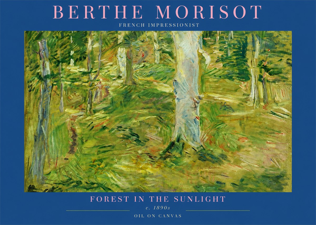 Berthe Morisot Forest in the Sunlight No2 - Póster