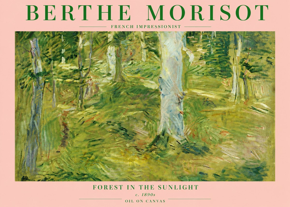 Berthe Morisot Forest in the Sunlight No5 - Póster
