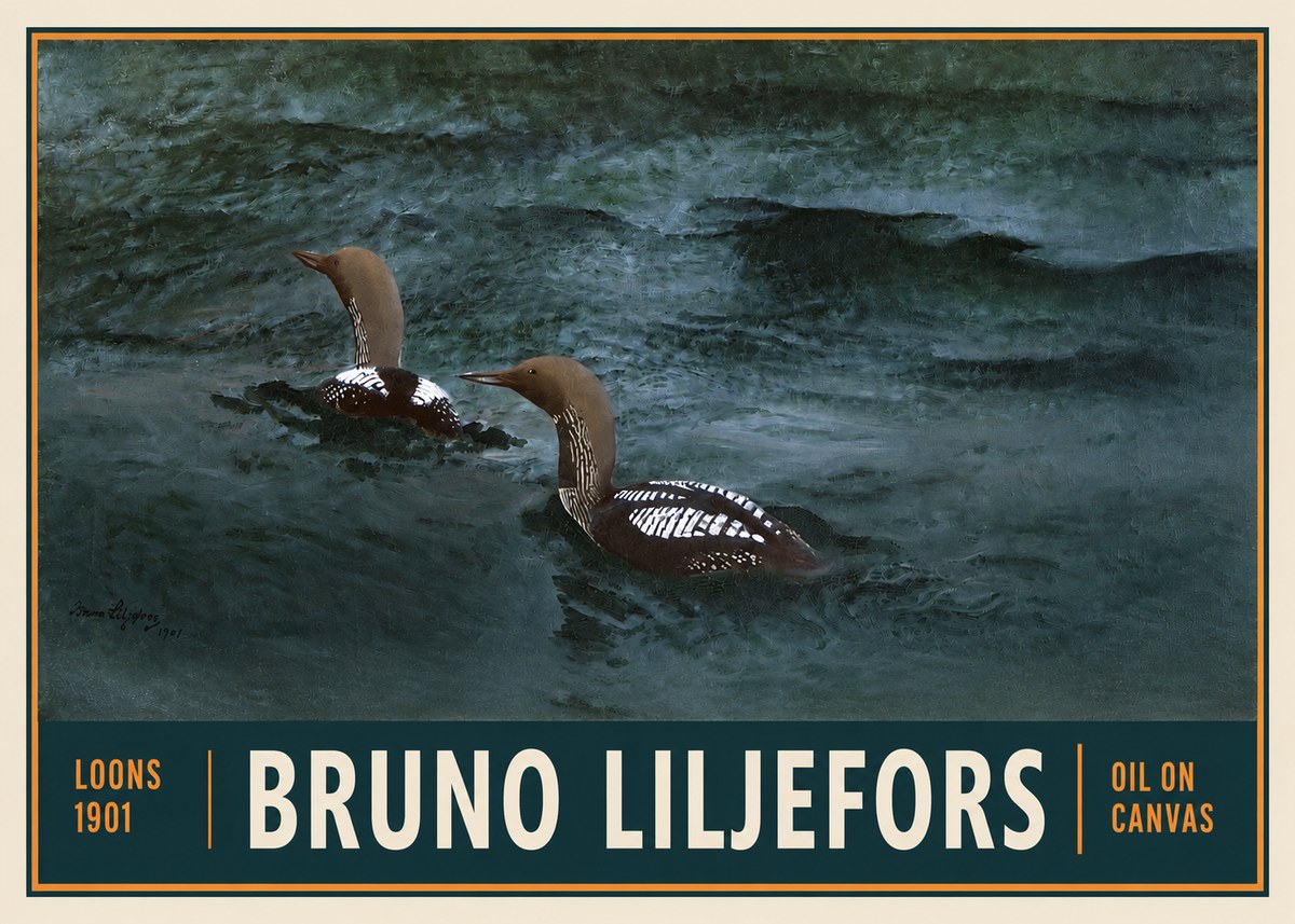 Bruno Liljefors Loons · 1901 No2 - Póster
