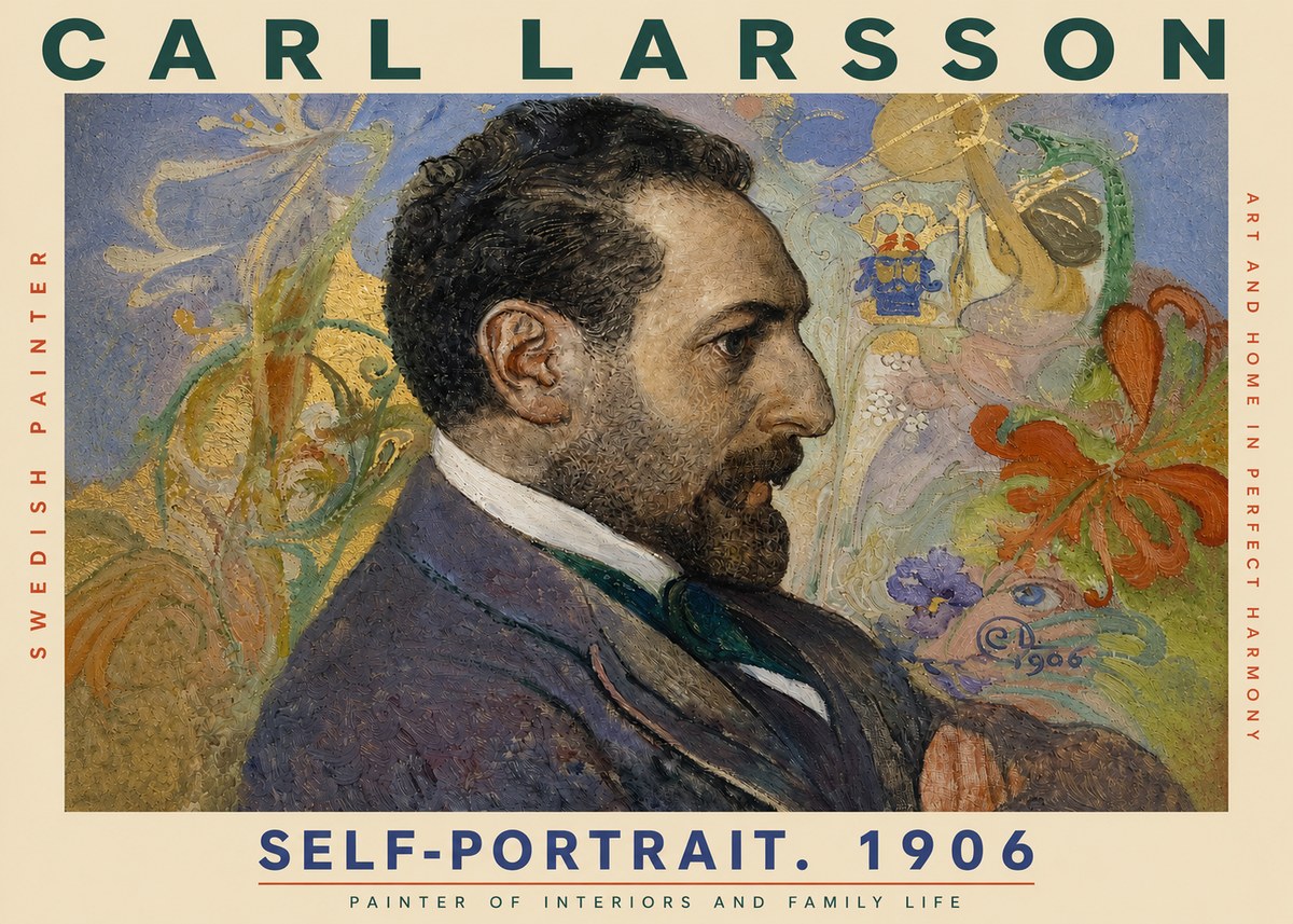 Carl Larsson Self-portrait. 1906 No3 - Póster